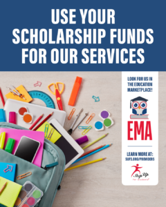 Sèvi ak Fon Bousdetid ou pou Sèvis nou yo. Afich ak yon sakado plen ak sak fatra k ap gaye deyò.